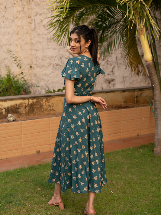 Front-Tie Cotton Dress