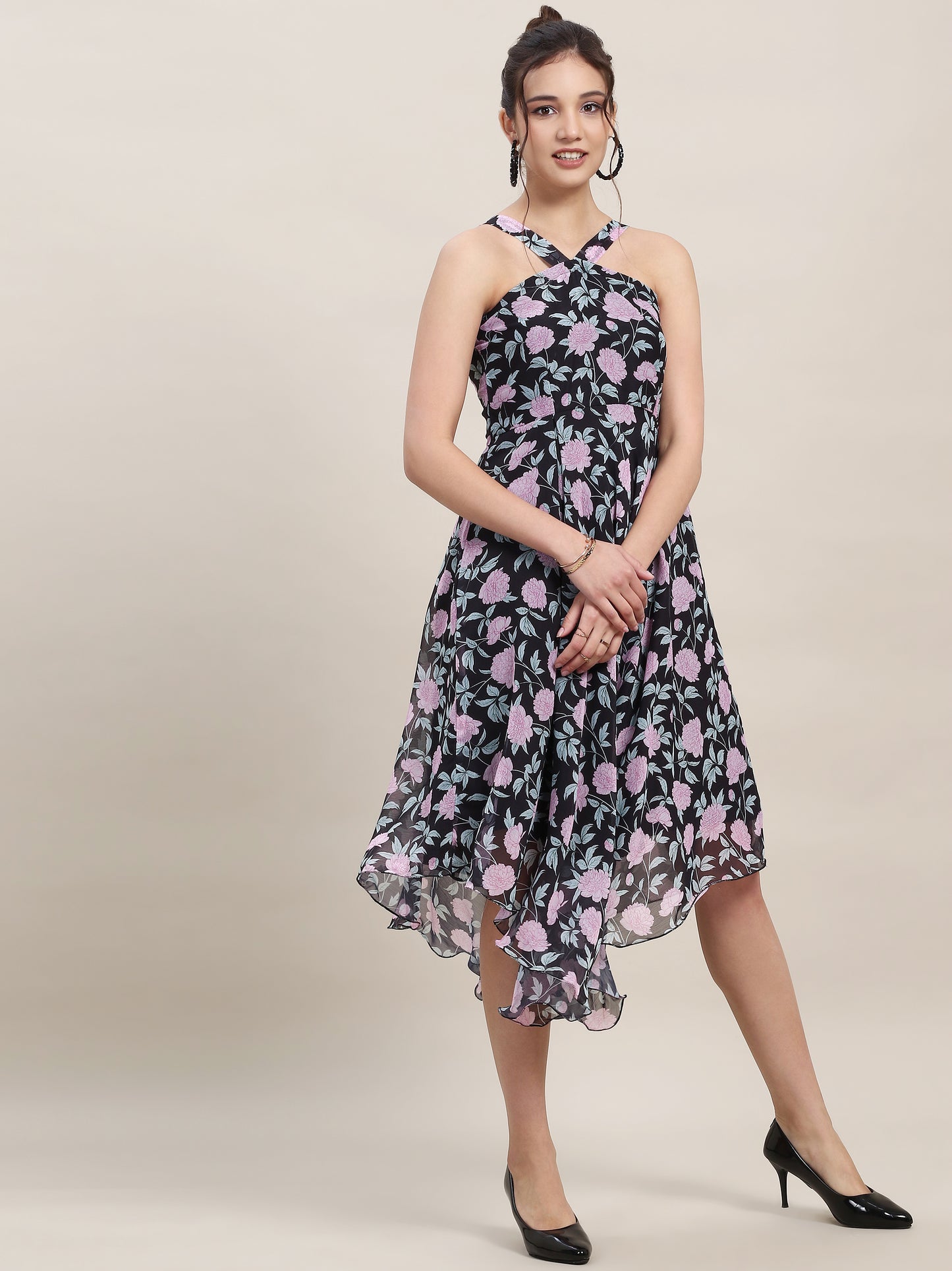 Black Floral Dress