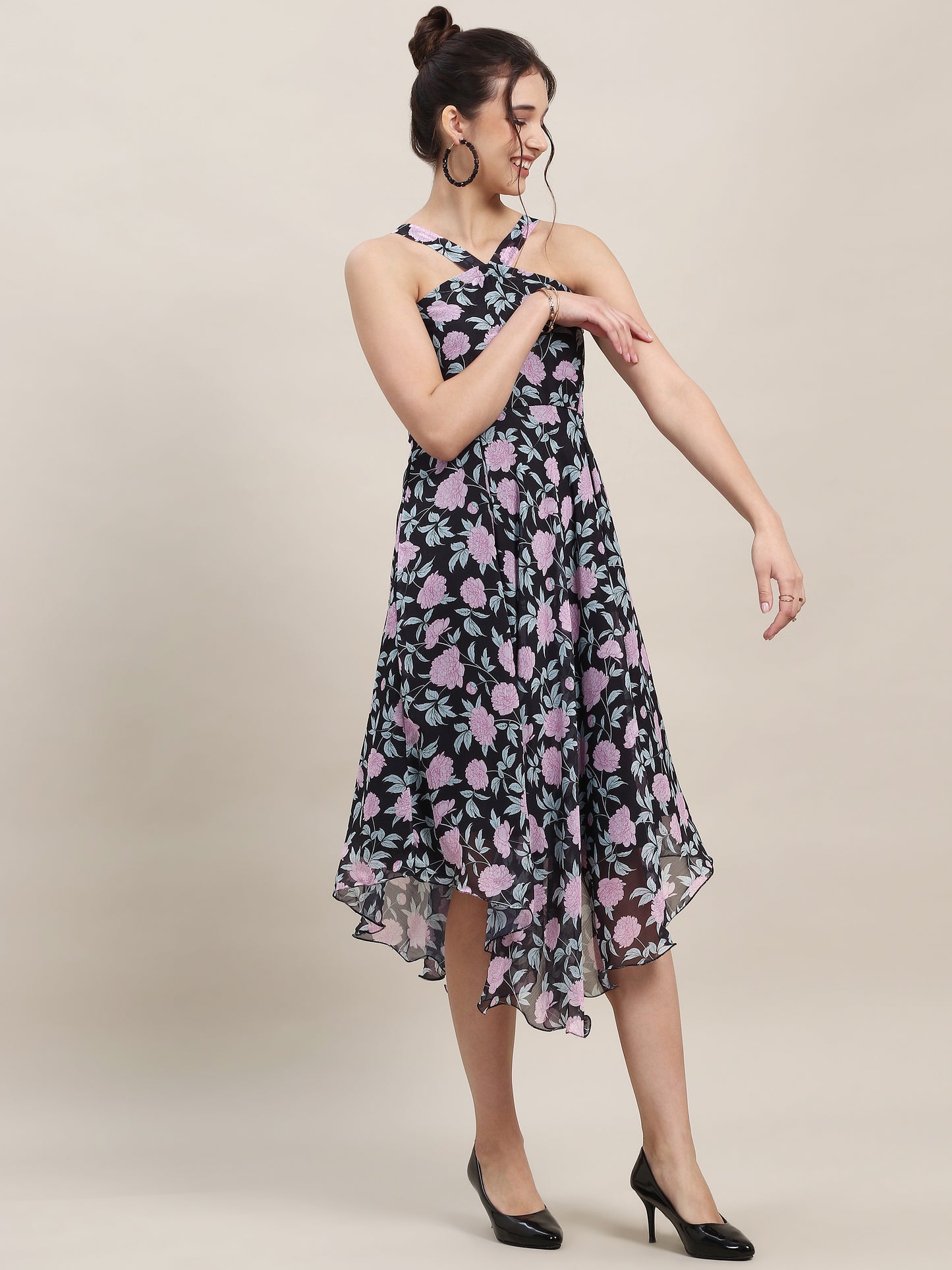 Black Floral Dress