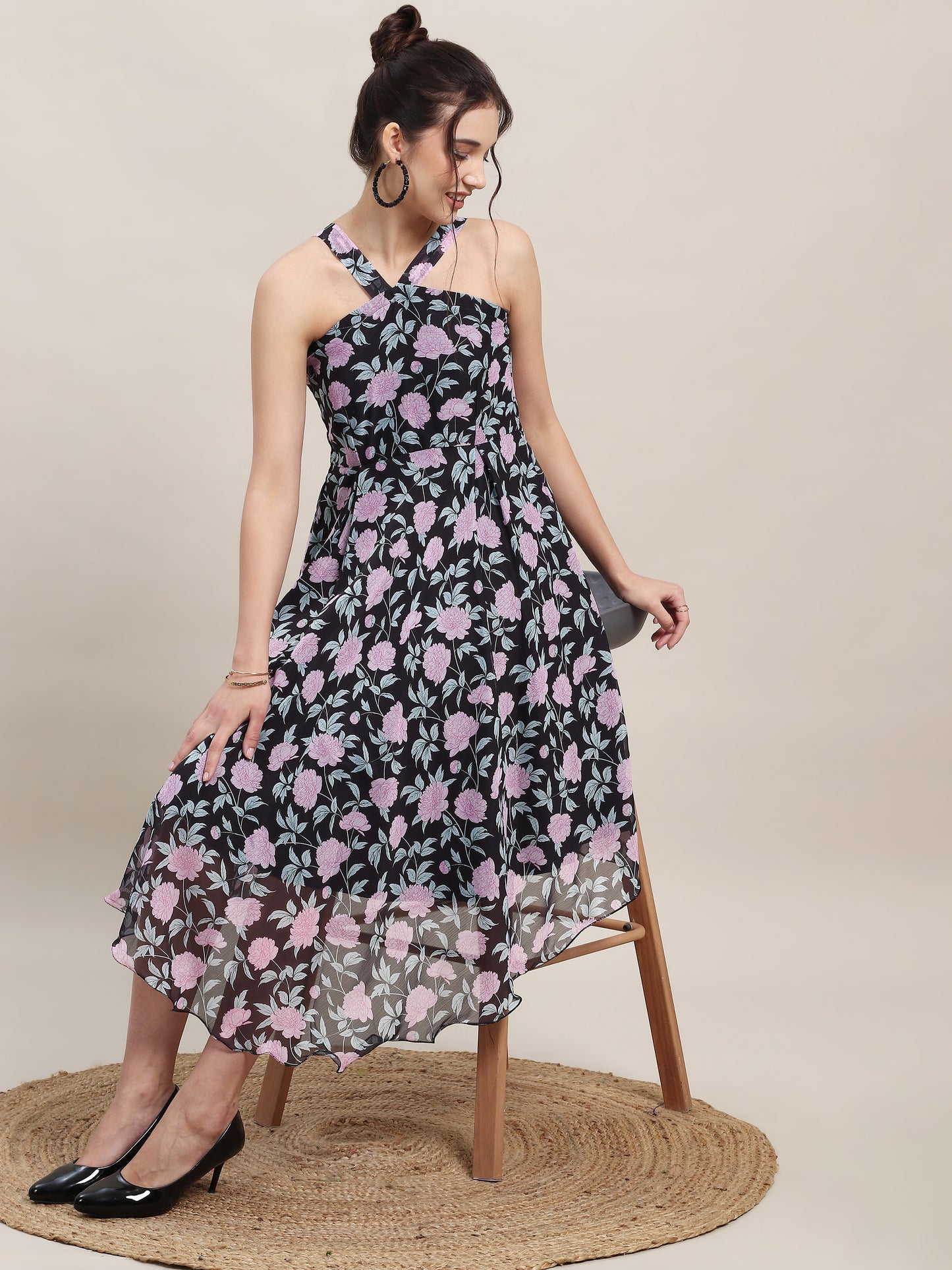 Black Floral Dress