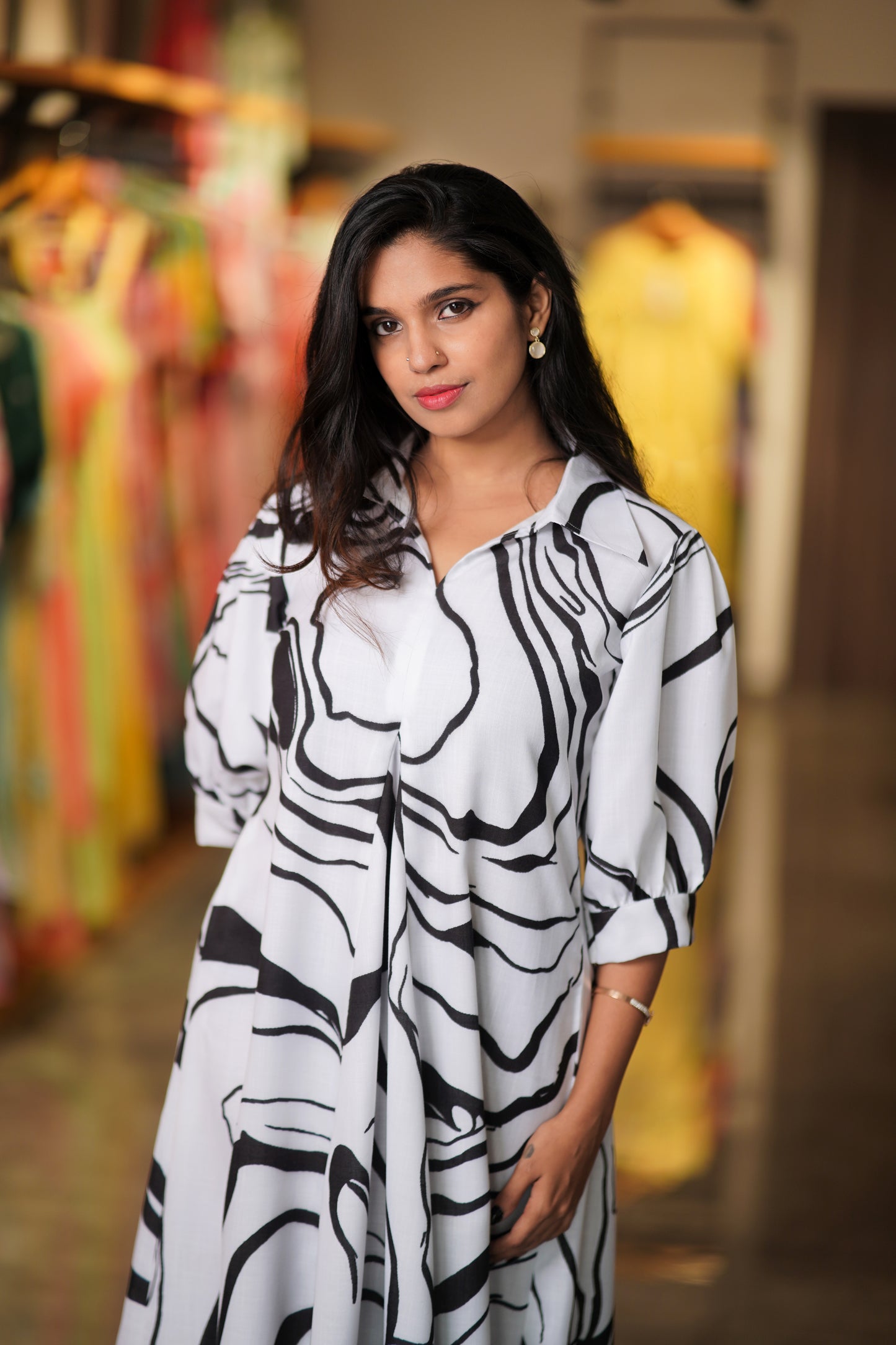 Black & White Shirt Dress