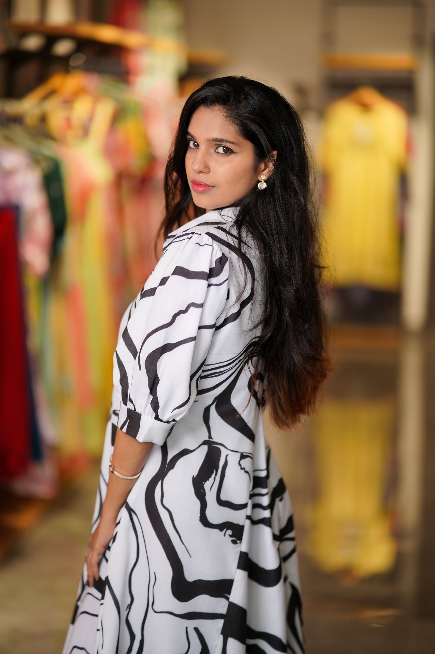 Black & White Shirt Dress
