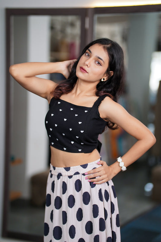 White Polka Dot Skirt – Retro Chic Ankle Length