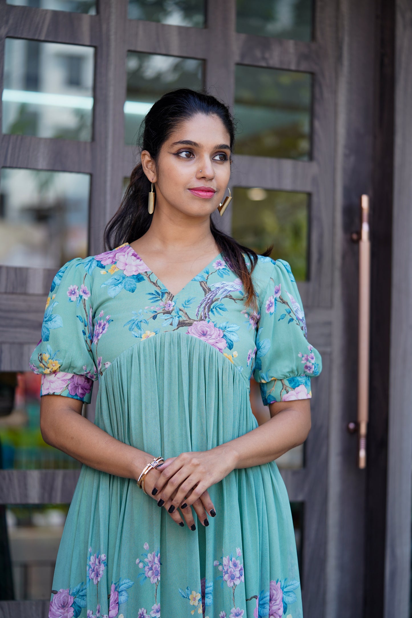Pure Georgette Floral Dress