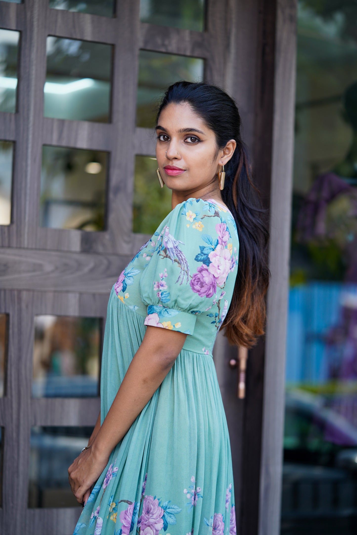 Pure Georgette Floral Dress