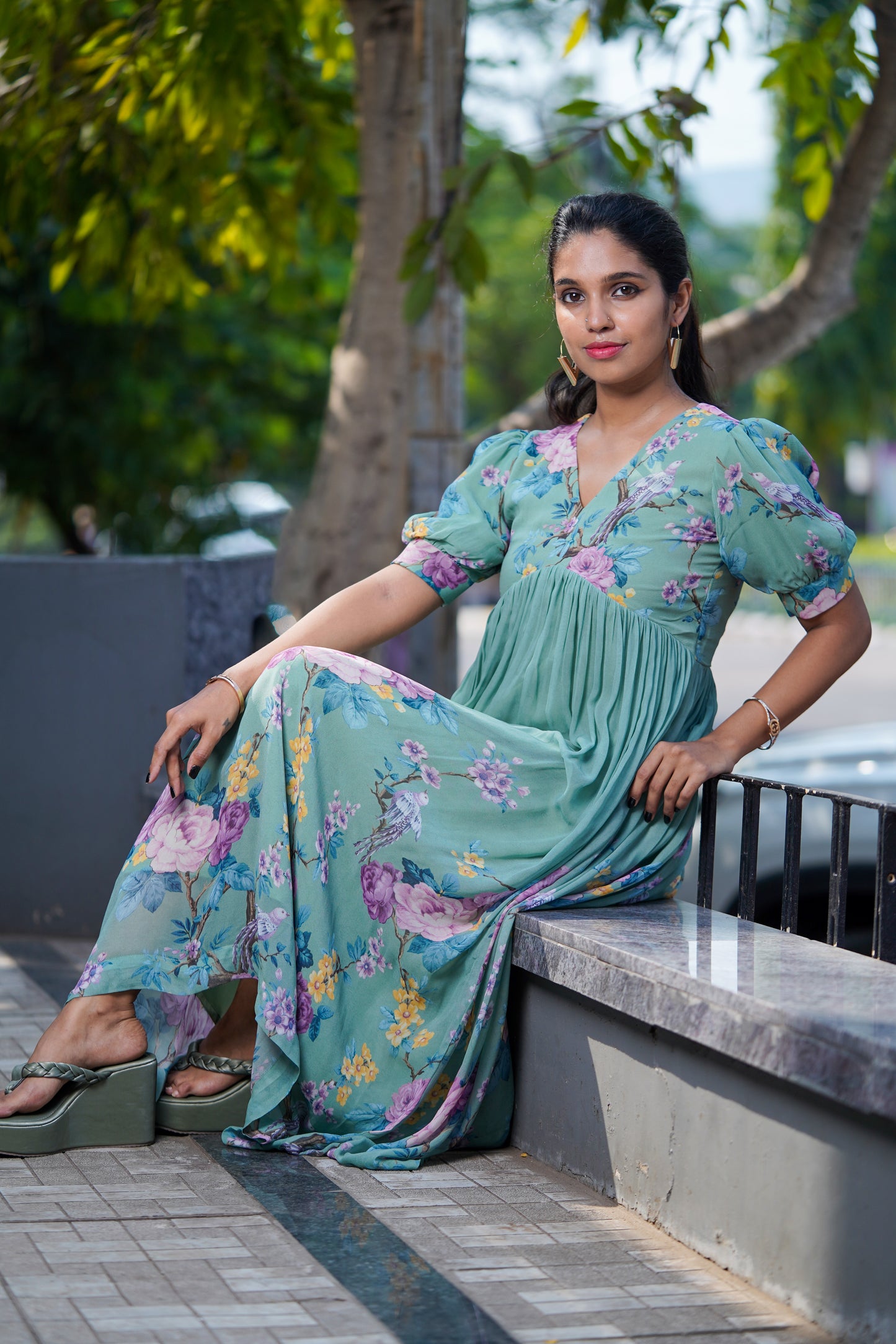 Pure Georgette Floral Dress