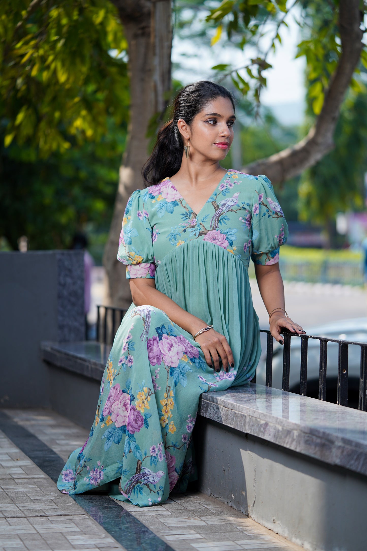 Pure Georgette Floral Dress