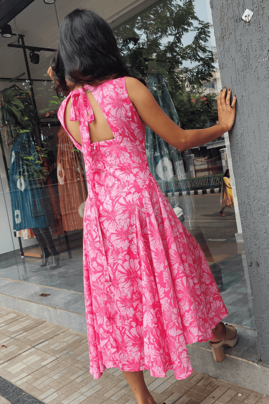 Signature Silhouette Pink Floral Dress - Smart Casuals