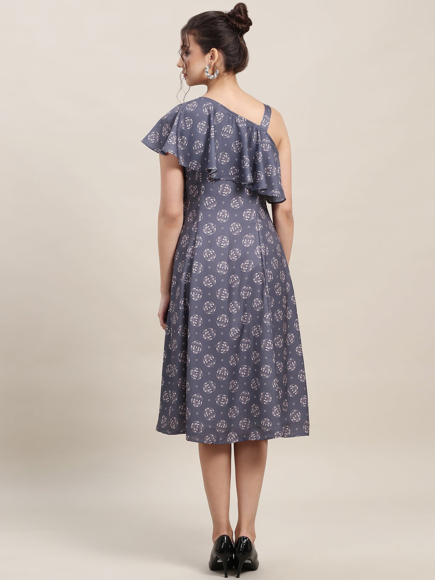 One Shoulder Ruffle Dress