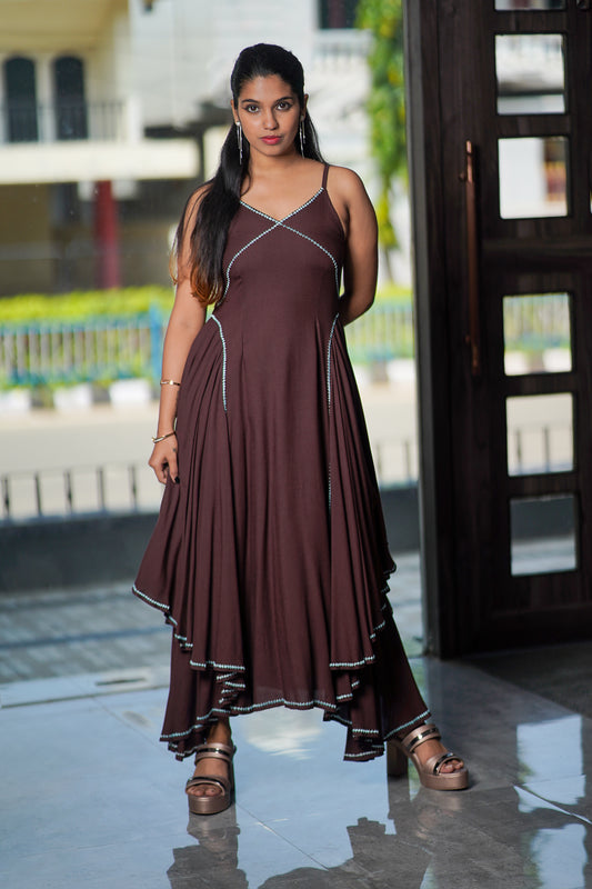 Embroidered Evening Dress