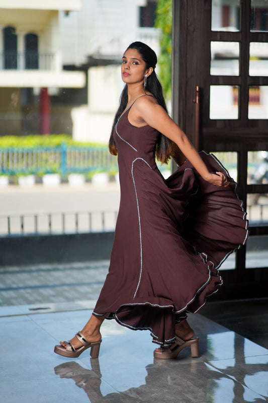 Embroidered Evening Dress