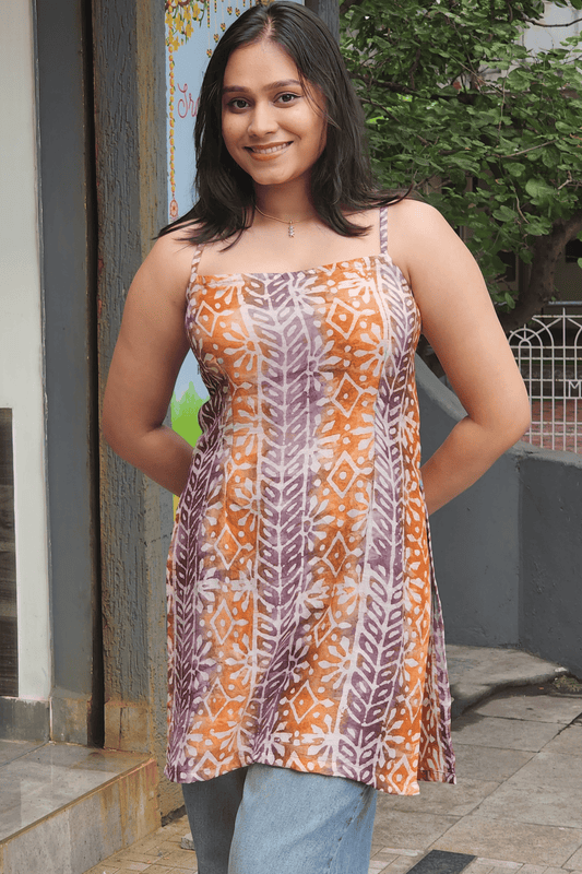 Cotton Shibori Short Kurti