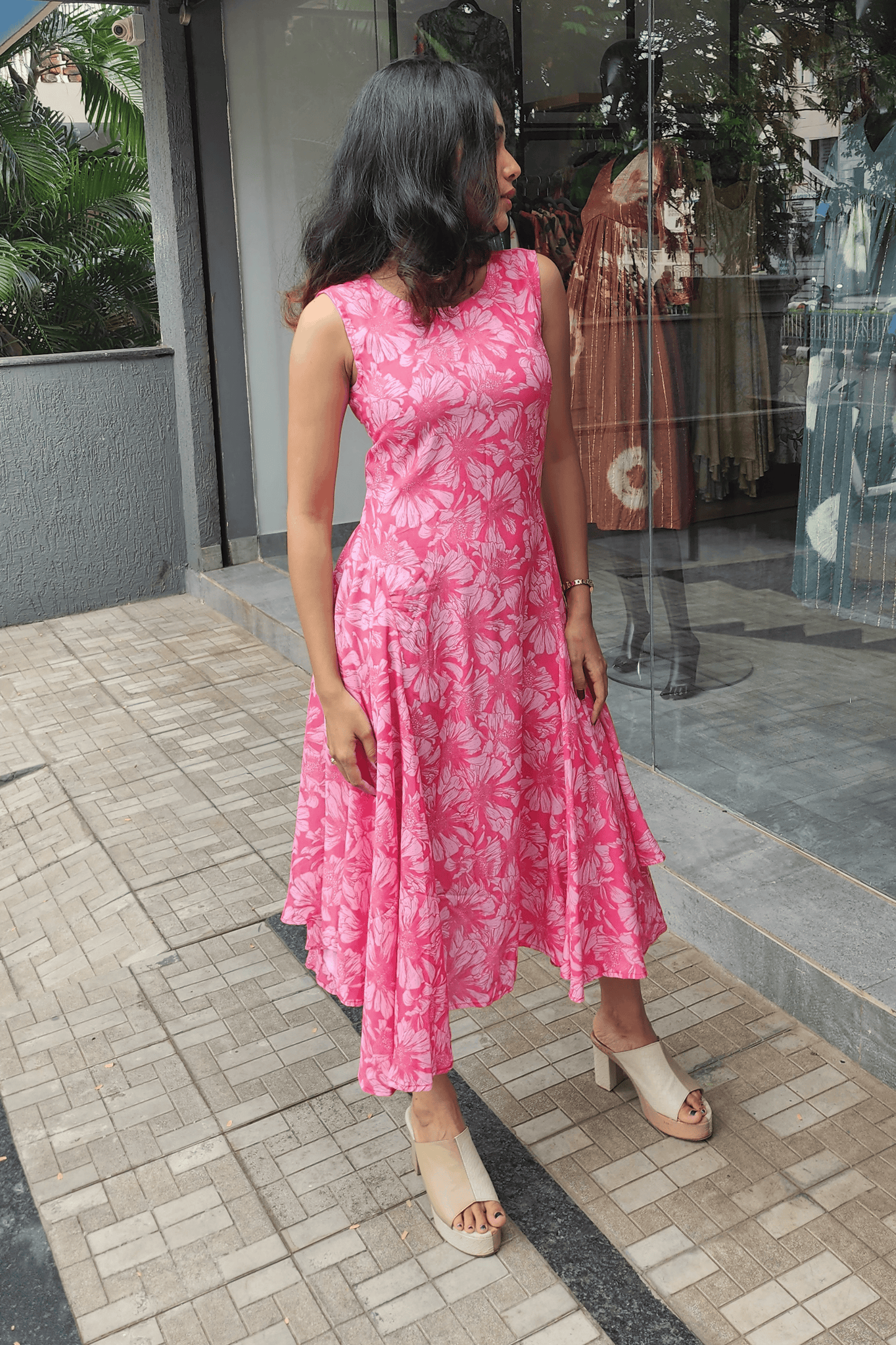 Signature Silhouette Pink Floral Dress - Smart Casuals