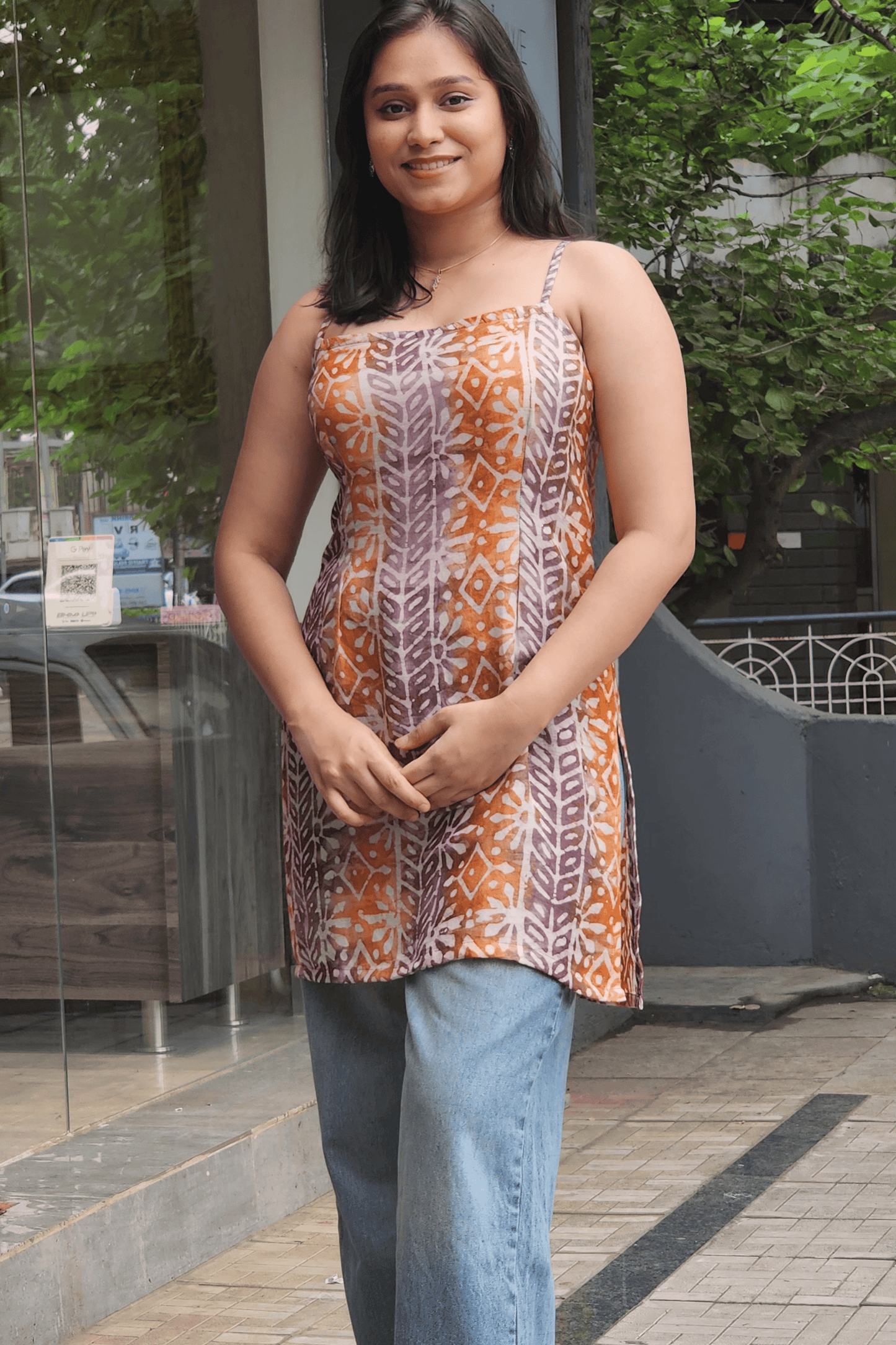 Cotton Shibori Short Kurti