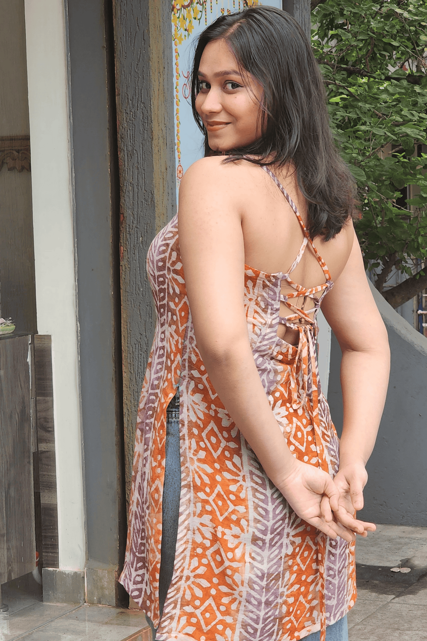Cotton Shibori Short Kurti