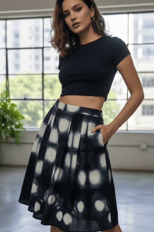 Hand-Dyed Cotton Skirt