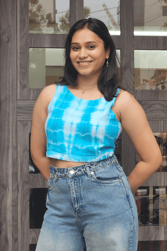 Cotton Shibori Crop Top