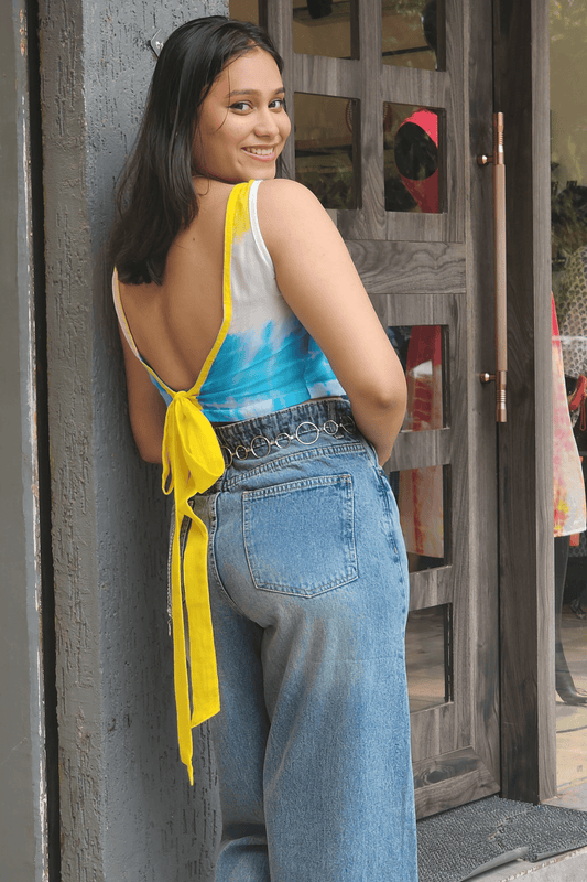 Cotton Shibori Crop Top